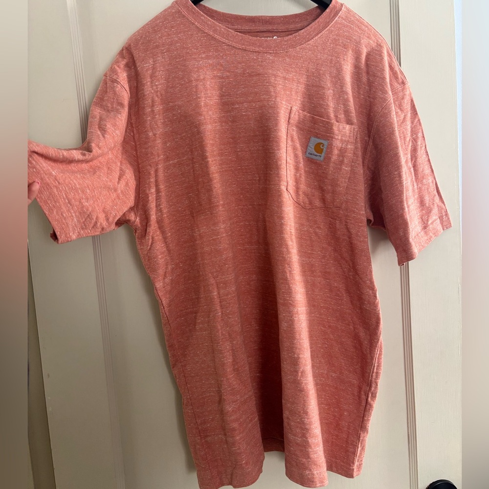 Carhartt Heathered Orange Tee with Pocket
